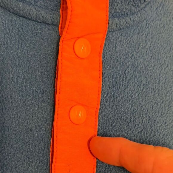 Patagonia Synchilla Blue Orange Fleece Snap Front Button Jacket Gorpcore Outdoor - Picture 4 of 12